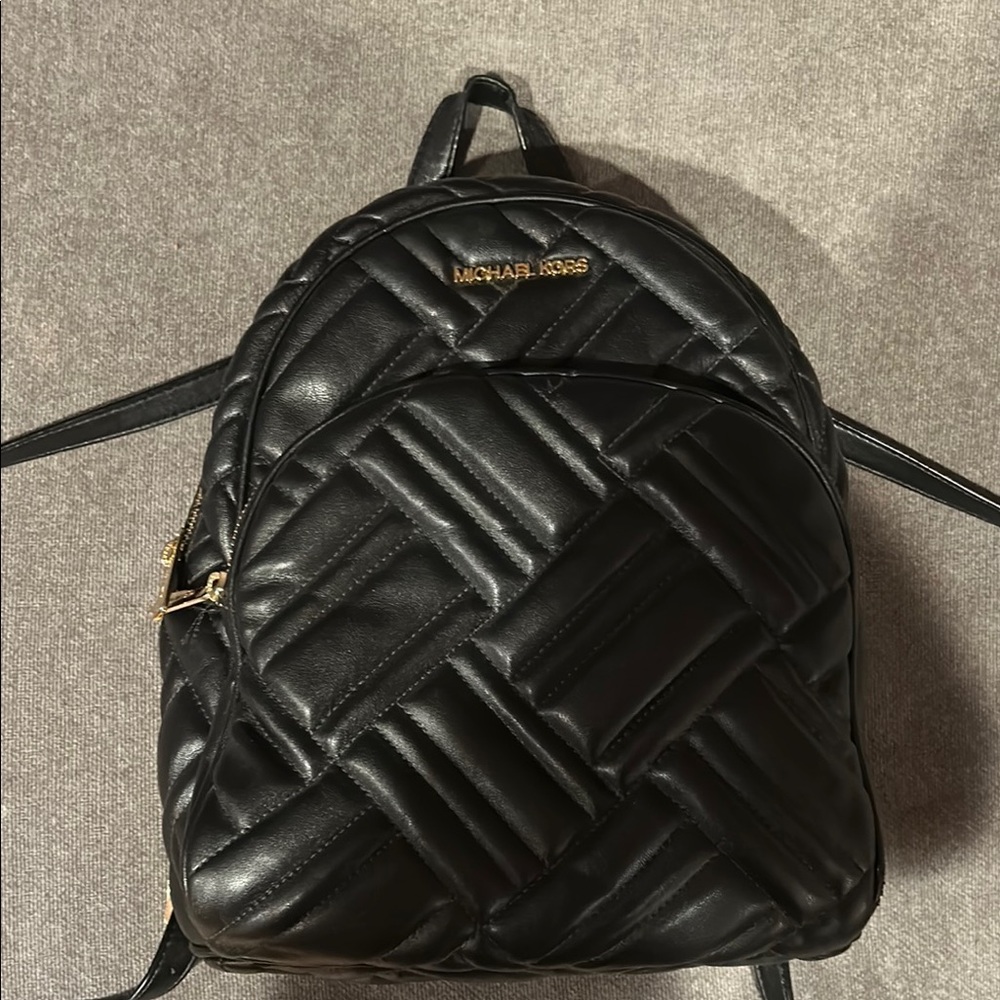 Michael Kors Abby Black Quilted leather Backpack
